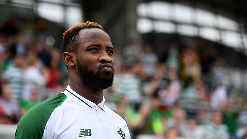 7 July 2018; Moussa Dembele of Glasgow Celtic prior to the Soccer friendly between Shamrock Rovers and Glasgow Celtic at Tallaght Stadium in Tallaght, Co. Dublin.  Photo by David Fitzgerald/Sportsfile