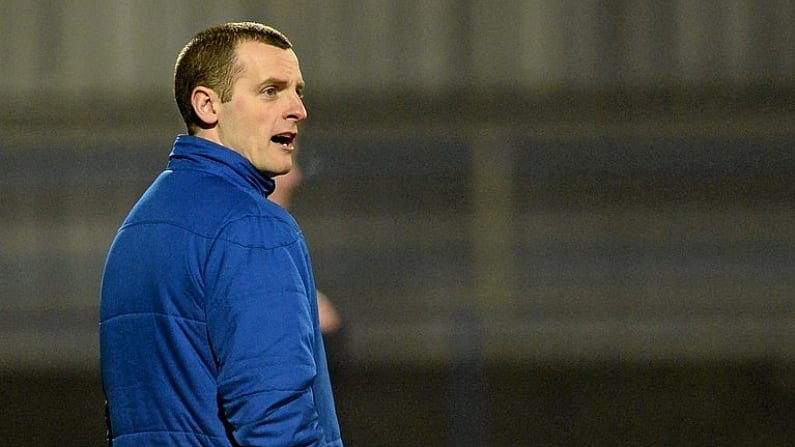 10 March 2014; Coleraine manager Oran Kearney. Setanta Sports Cup Quarter-Final 2nd leg, Coleraine v Dundalk, Showgrounds, Coleraine, Co. Derry. Picture credit: Oliver McVeigh / SPORTSFILE