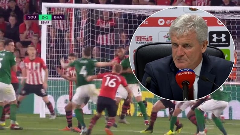 Mark Hughes Unimpressed With Shane Duffy Tumble