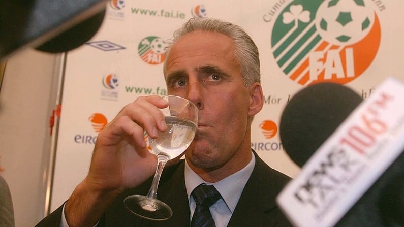 5 November 2002; Republic of Ireland Manager Mick McCarthy pictured at a press conference at which his departure as manager of the Republic of Ireland team was announced. Soccer. Picture credit; David Maher / SPORTSFILE *EDI*