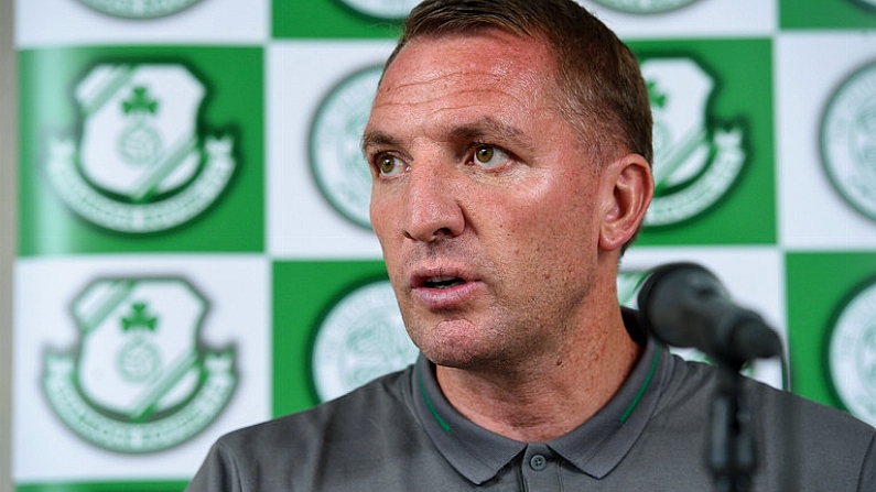 6 July 2018; Glasgow Celtic manager Brendan Rodgers during a Glasgow Celtic Press Conference at the Castleknock Hotel in Dublin. Photo by Matt Browne/Sportsfile