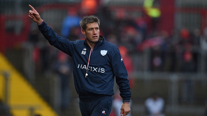 21 October 2017; Racing 92 defence coach Ronan O'Gara prior to the European Rugby Champions Cup Pool 4 Round 2 match between Munster and Racing 92 at Thomond Park in Limerick. Photo by Diarmuid Greene/Sportsfile