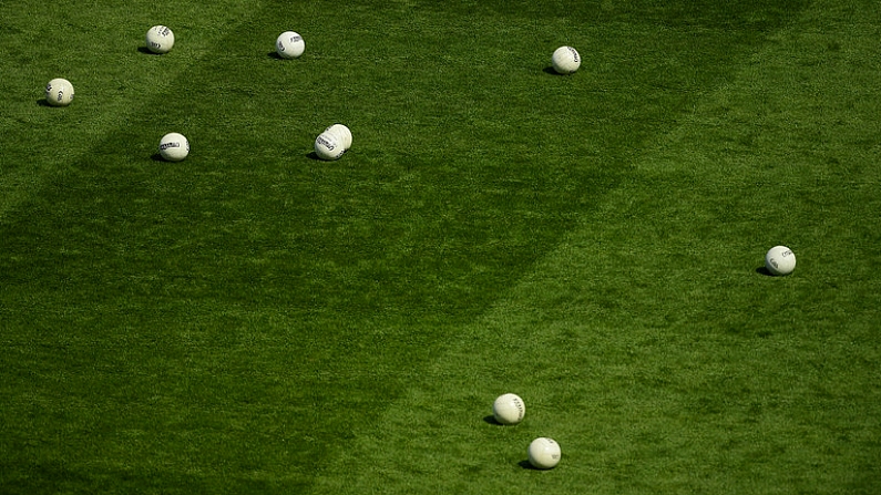 10 June 2018; A general view of footballs before the Leinster GAA Football Senior Championship Semi-Final match between Dublin and Longford at Croke Park in Dublin. Photo by Piaras O Midheach/Sportsfile