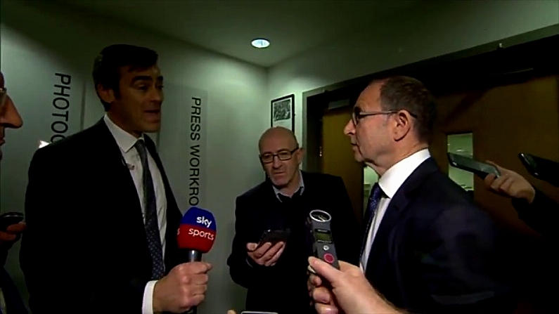 Martin O'Neill Confronts Sky Sports Reporter Over Declan Rice Report