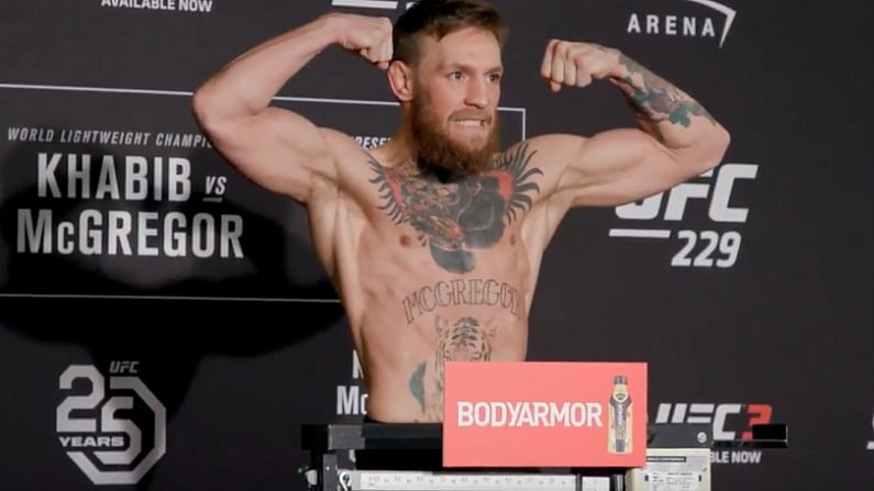 Watch: Conor McGregor Weighs-In Ahead Of UFC 229