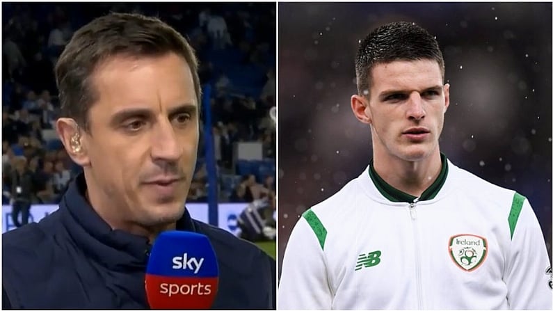 Gary Neville Is Not Entirely Convinced By Declan Rice's Performances