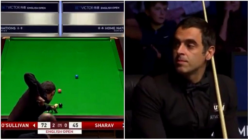 Watch: Ronnie O'Sullivan Pots Unlikely Blue With Incredible Swerve Shot