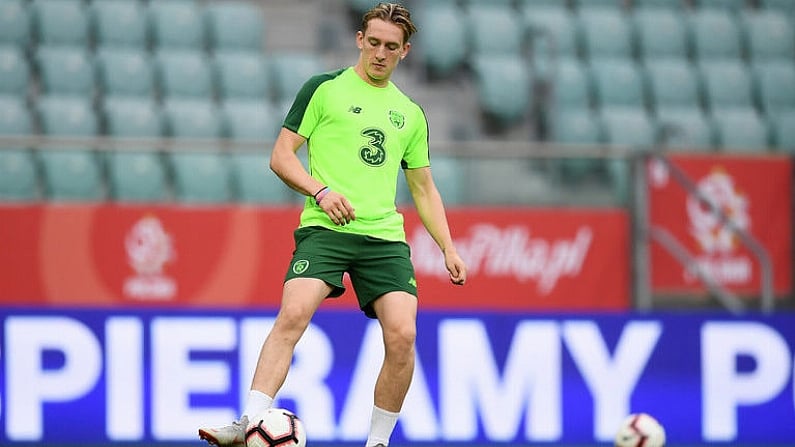 10 September 2018; Ronan Curtis during a Republic of Ireland training session at Municipal Stadium in Wroclaw, Poland. Photo by Stephen McCarthy/Sportsfile