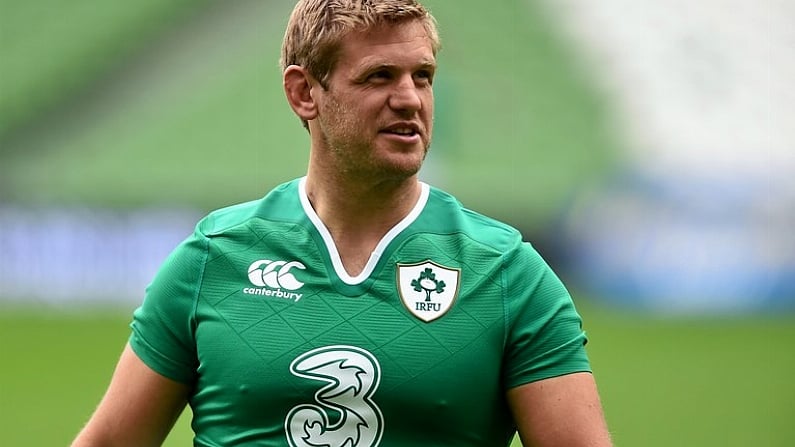 14 August 2015; Ireland's Chris Henry during the captain's run. Ireland Rugby Squad Captain's Run, Aviva Stadium, Lansdowne Road, Dublin. Picture credit: Ramsey Cardy / SPORTSFILE