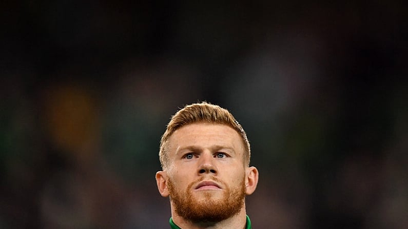 16 October 2018; James McClean of Republic of Ireland prior to the UEFA Nations League B group four match between Republic of Ireland and Wales at the Aviva Stadium in Dublin. Photo by Brendan Moran/Sportsfile