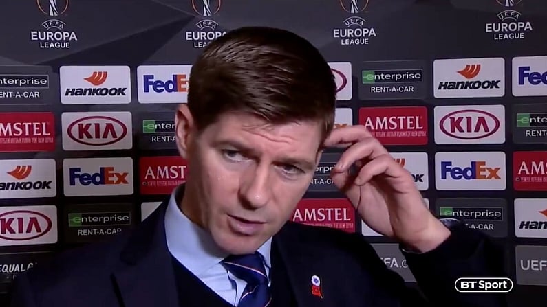 Watch: Steven Gerrard Eviscerates Defender After Spartak Bottle Job