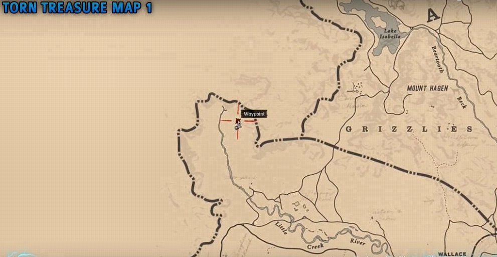 torn treasure map in Red dead redemption 2