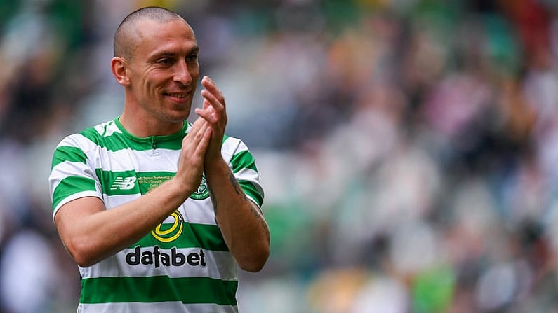 20 May 2018; Scott Brown of Celtic following the Scott Brown's testimonial match between Celtic and Republic of Ireland XI at Celtic Park in Glasgow, Scotland. Photo by Stephen McCarthy/Sportsfile