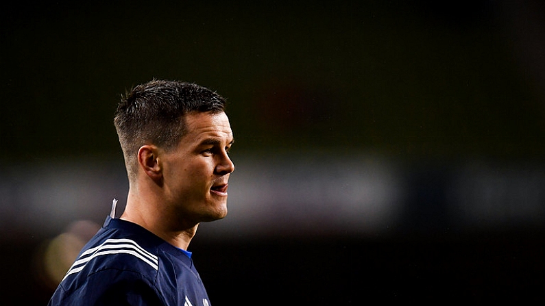 15 December 2018; Jonathan Sexton of Leinster prior to the Heineken Champions Cup Pool 1 Round 4 match between Leinster and Bath at the Aviva Stadium in Dublin. Photo by Seb Daly/Sportsfile