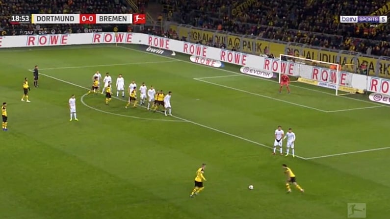 Watch: Borussia Dortmund Score From Ingenious Free-Kick Routine