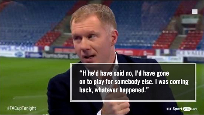 Watch: Paul Scholes' Account Of His Secret Man United Return In 2012