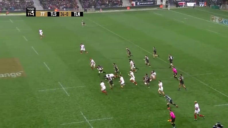 Watch: Toulouse Score Glorious End-To-End Try Against Toulon