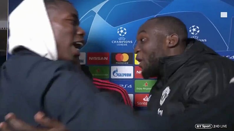 Watch: Paul Pogba Gatecrashes United Players' Post Match Interview