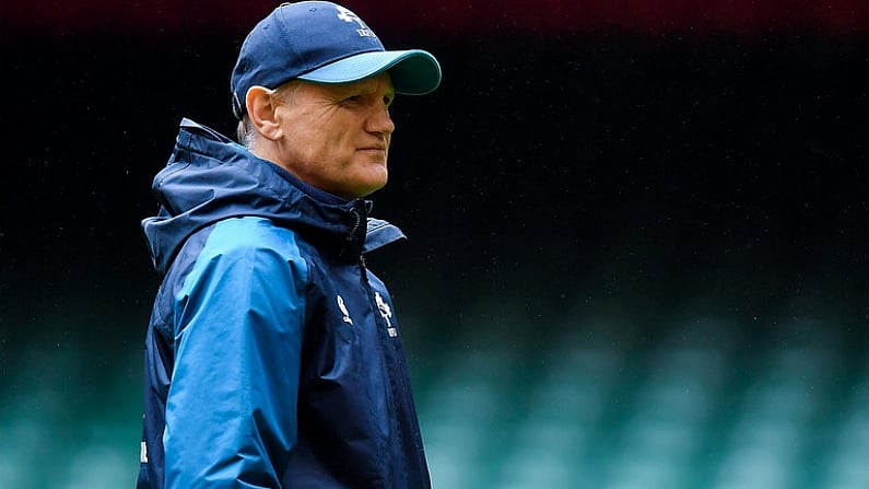 15 March 2019; Head coach Joe Schmidt during the Ireland rugby captain's run at the Principality Stadium in Cardiff, Wales. Photo by Brendan Moran/Sportsfile