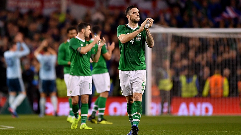 15 November 2018; Shane Duffy of Republic of Ireland following the International Friendly match between Republic of Ireland and Northern Ireland at the Aviva Stadium in Dublin. Photo by Seb Daly/Sportsfile