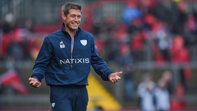 21 October 2017; Racing 92 defence coach Ronan O'Gara prior to the European Rugby Champions Cup Pool 4 Round 2 match between Munster and Racing 92 at Thomond Park in Limerick. Photo by Diarmuid Greene/Sportsfile