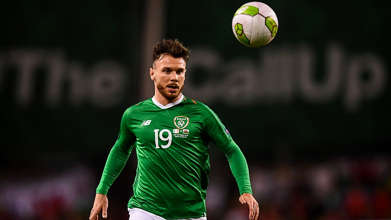 16 October 2018; Scott Hogan of Republic of Ireland during the UEFA Nations League B group four match between Republic of Ireland and Wales at the Aviva Stadium in Dublin. Photo by Stephen McCarthy/Sportsfile