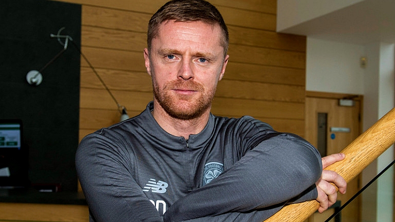 16 January 2019; Former Republic of Ireland international Damien Duff was today presented to the media as the Celtic FC Reserve Team Coach at Celtic's Lennoxtown Training Ground in East Dunbartonshire, Scotland. Photo by Alan Harvey/Sportsfile