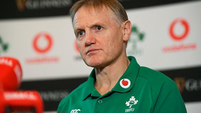 15 November 2018; Head coach Joe Schmidt during an Ireland Rugby press conference at Carton House in Maynooth, Co. Kildare. Photo by Ramsey Cardy/Sportsfile