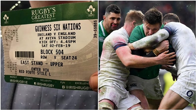 Good Samaritan Rewarded For Returning Golden Ireland Vs England Ticket