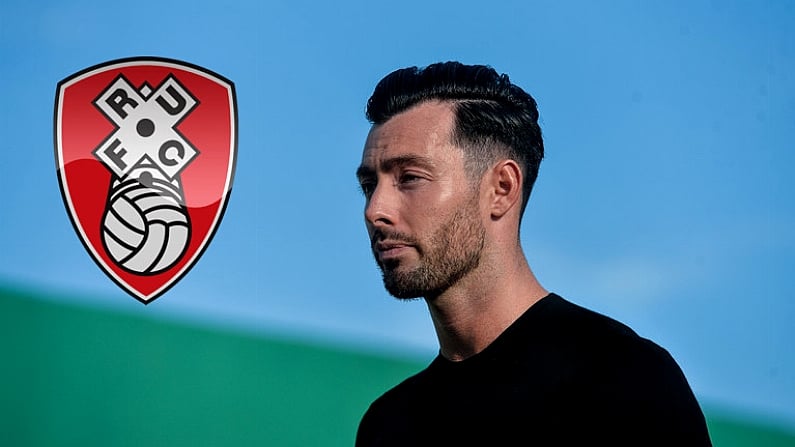 16 June 2017; Richie Towell of Brighton & Hove Albion F.C. in attendance at the SSE Airtricity League Premier Division match between Bray Wanderers and Derry City at the Carlisle Grounds in Bray, Co Wicklow. Photo by Piaras O Midheach/Sportsfile