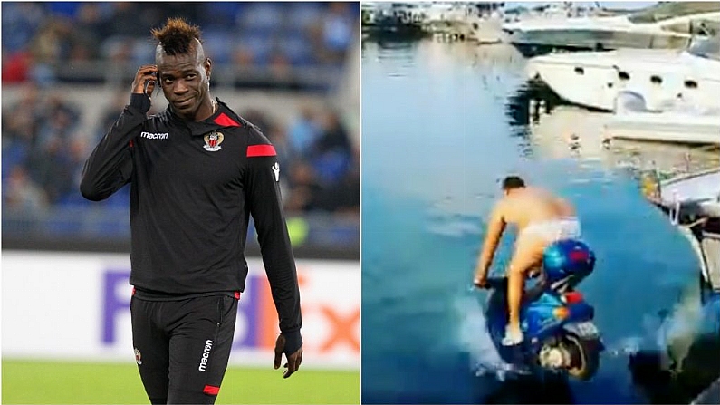 Watch: Mario Balotelli Pays Man €2,000 To Drive His Moped Into The Sea