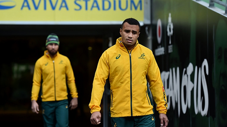 25 November 2016; Will Genia of Australia ahead of the captain's run at the Aviva Stadium in Dublin. Photo by Ramsey Cardy/Sportsfile