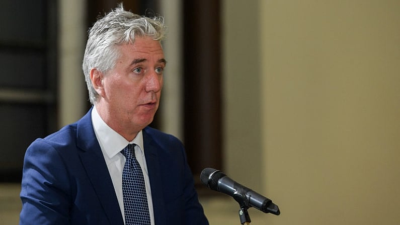 14 March 2019; John Delaney, FAI Chief Executive Officer, during the National Football Exhibition Launch at St. Peter's in Cork. Photo by Eoin Noonan/Sportsfile