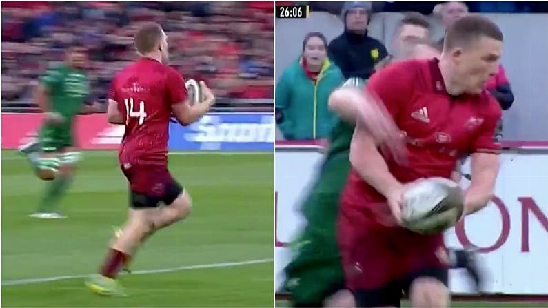 Watch: Andrew Conway Commits Rugby's Cardinal Sin Against Connacht