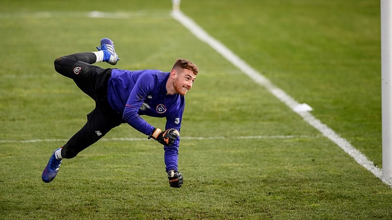 19 March 2019; Mark Travers during a Republic of Ireland training session at the FAI National Training Centre in Abbotstown, Dublin. Photo by Stephen McCarthy/Sportsfile