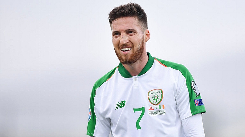 23 March 2019; Matt Doherty of Republic of Ireland during the UEFA EURO2020 Qualifier Group D match between Gibraltar and Republic of Ireland at Victoria Stadium in Gibraltar. Photo by Seb Daly/Sportsfile