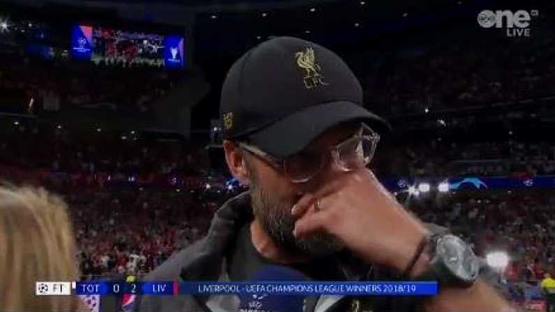 Watch: Jurgen Klopp Hugely Emotional As Liverpool Win The Champions League