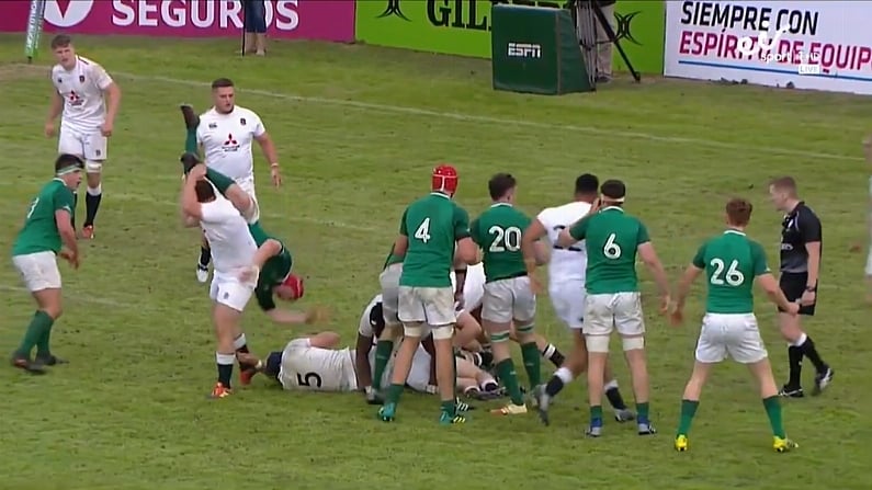 England U20s Hooker Sent Off For Disgraceful Off The Ball Tackle