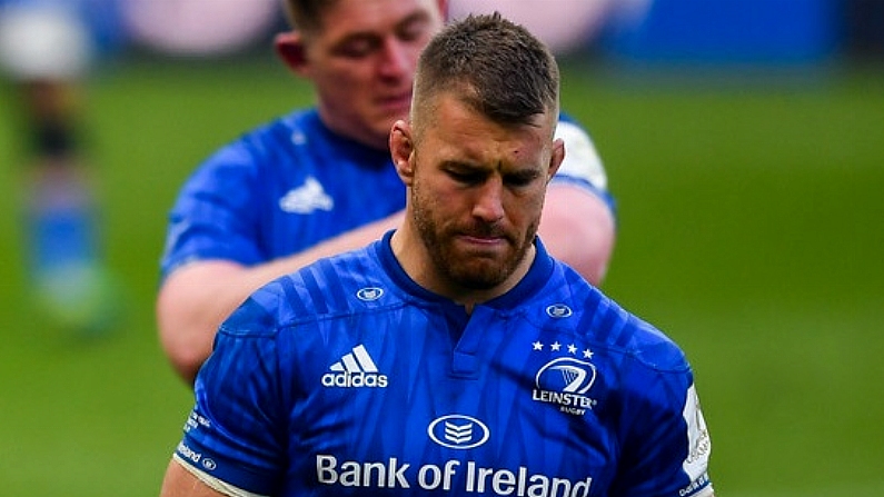 11 May 2019; Sean O'Brien of Leinster dejected following the Heineken Champions Cup Final match between Leinster and Saracens at St James' Park in Newcastle Upon Tyne, England. Photo by Ramsey Cardy/Sportsfile