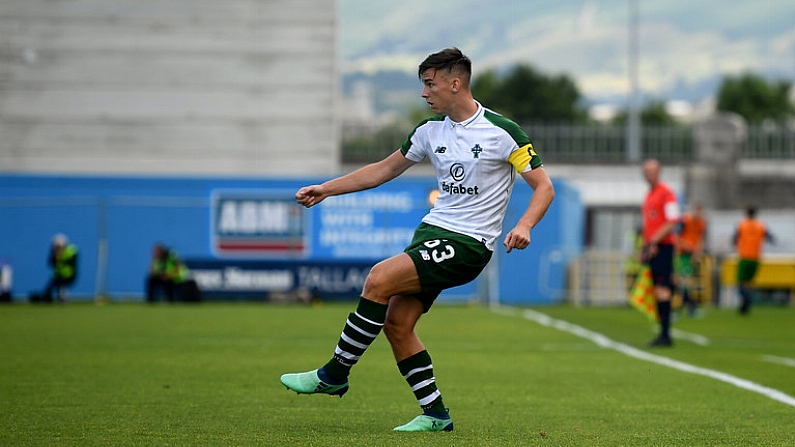 7 July 2018; Kieran Tierney of Glasgow Celtic during the Soccer friendly between Shamrock Rovers and Glasgow Celtic at Tallaght Stadium in Tallaght, Co. Dublin. Photo by David Fitzgerald/Sportsfile