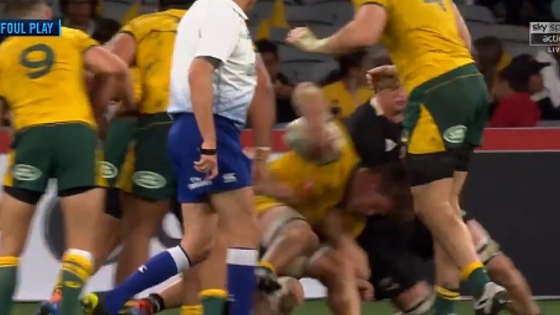 Huge Call Divides Viewers As New Zealand's Barrett Sent Off Versus Australia