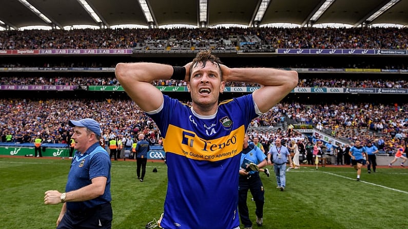 28 July 2019; Seamus Callanan of Tipperary following the GAA Hurling All-Ireland Senior Championship Semi Final match between Wexford and Tipperary at Croke Park in Dublin. Photo by Ramsey Cardy/Sportsfile