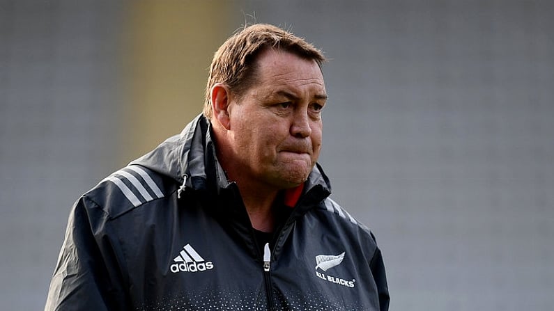 23 June 2017; New Zealand head coach Steve Hansen during the New Zealand All Blacks captain's run at Eden Park in Auckland, New Zealand. Photo by Stephen McCarthy/Sportsfile