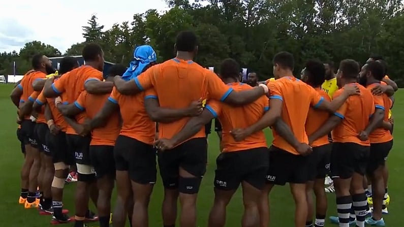 Fiji Warm Up For Australia Clash With Touching Singing Performance