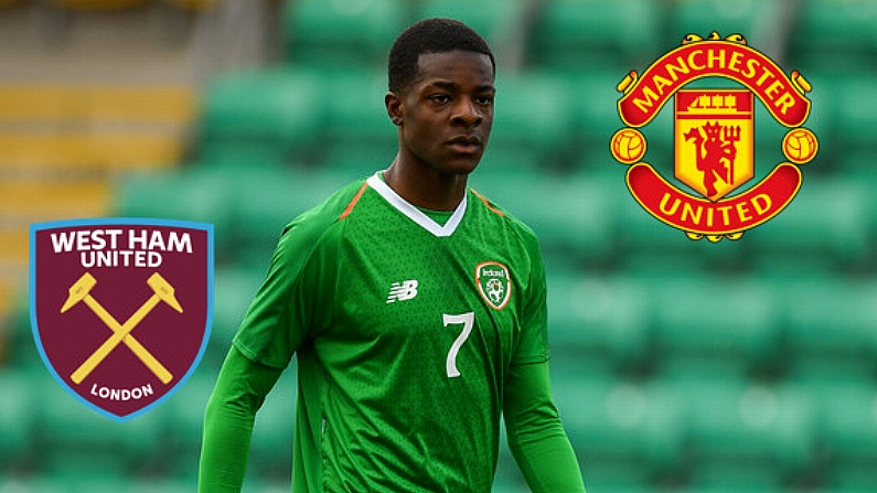 25 March 2019; Mipo Odubeko of Republic of Ireland during the U17 International Friendly match between Republic of Ireland and Finland at Tallaght Stadium in Tallaght, Dublin. Photo by Eoin Noonan/Sportsfile