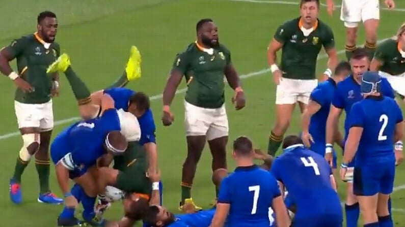 Italian Prop Sent Off After Appalling Spear Tackle Against South Africa