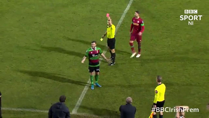 Glentoran Player Gets Bizarre Red After Falling Foul Of New Law