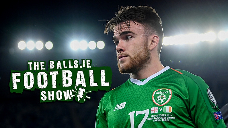 12 October 2019; Aaron Connolly of Republic of Ireland following the UEFA EURO2020 Qualifier match between Georgia and Republic of Ireland at the Boris Paichadze Erovnuli Stadium in Tbilisi, Georgia. Photo by Stephen McCarthy/Sportsfile