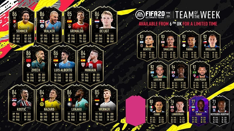 FIFA 20 Team Of The Week 8 Sees The First League Of Ireland Player