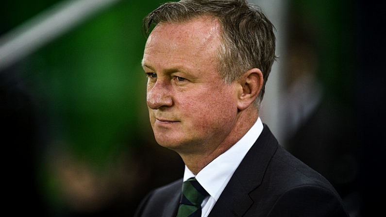 18 November 2018; Northern Ireland manager Michael O'Neill prior to the UEFA Nations League match between Northern Ireland and Austria at the National Football Stadium in Windsor Park, Belfast. Photo by David Fitzgerald/Sportsfile